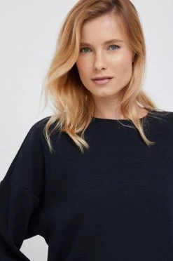 Γυναικεία Χωρίς φερμουάρ Βαμβακερή μπλούζα United Colors Of Benetton χρώμα: μαύρο, -United Colors of Benetton Κατάστημα unnamed file 1010