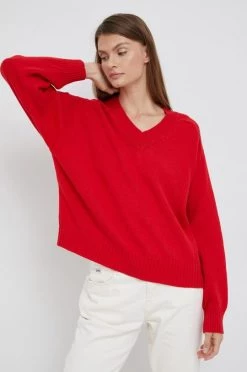 Γυναικεία Χωρίς φερμουάρ Πουλόβερ United Colors Of Benetton κόκκινο,