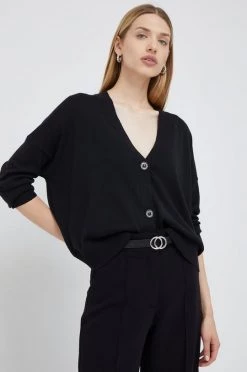 Γυναικεία Με φερμουάρ Ζακέτα από μίγμα μαλλιού United Colors Of Benetton μαύρο