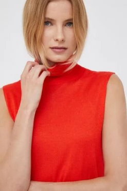 Γυναικεία Χωρίς φερμουάρ Γιλέκο από μείγμα μαλλιού United Colors Of Benetton χρώμα: κόκκινο,