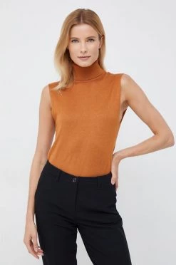 Γυναικεία Χωρίς φερμουάρ Πουλόβερ με προσθήκη μαλλιού United Colors Of Benetton χρώμα: καφέ, -United Colors of Benetton Κατάστημα unnamed file 1197