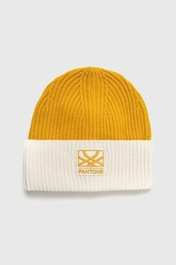 Γυναικεία Σκουφιά Σκουφί από μείγμα μαλλιού United Colors Of Benetton X Pantone κίτρινο