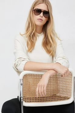 Γυναικεία Χωρίς φερμουάρ Μπλούζα United Colors Of Benetton μπεζ, με κουκούλα