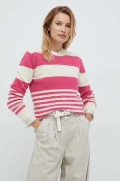 Γυναικεία Χωρίς φερμουάρ Μάλλινο πουλόβερ United Colors Of Benetton χρώμα: ροζ,