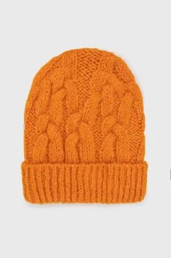 Γυναικεία Σκουφιά Σκουφί από μείγμα μαλλιού United Colors Of Benetton πορτοκαλί,