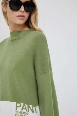 Γυναικεία Χωρίς φερμουάρ Πουλόβερ με μείγμα κασμίρ United Colors Of Benetton X Pantone χρώμα: πράσινο -United Colors of Benetton Κατάστημα unnamed file 1511