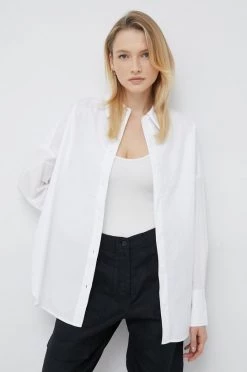 Γυναικεία Πουκάμισα Βαμβακερό πουκάμισο United Colors Of Benetton άσπρο,