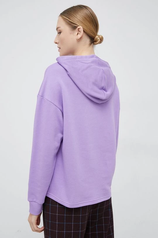 Γυναικεία Χωρίς φερμουάρ Βαμβακερή μπλούζα United Colors Of Benetton χρώμα: μοβ, με κουκούλα 3 Γυναικεία Χωρίς φερμουάρ Βαμβακερή μπλούζα United Colors Of Benetton χρώμα: μοβ, με κουκούλα - Image 3