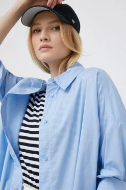 Γυναικεία Πουκάμισα Βαμβακερό πουκάμισο United Colors Of Benetton ανοιχτό μπλε -United Colors of Benetton Κατάστημα unnamed file 1559