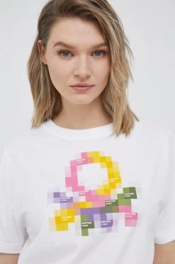 Γυναικεία Κοντομάνικο Βαμβακερό μπλουζάκι United Colors Of Benetton X Pantone άσπρο -United Colors of Benetton Κατάστημα unnamed file 1579