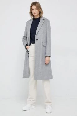 Γυναικεία Παλτά Παλτό από μείγμα μαλλιού United Colors Of Benetton γκρι,