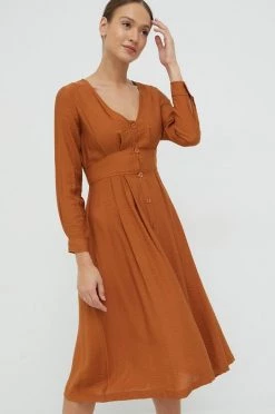 Γυναικεία Φορέματα Φόρεμα United Colors Of Benetton καφέ,