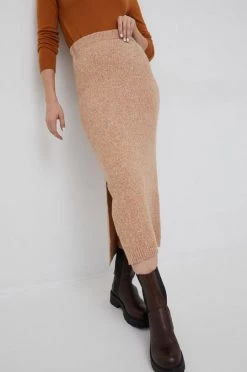 Γυναικεία Φούστες Φούστα από μείγμα μαλλιού United Colors Of Benetton μπεζ,