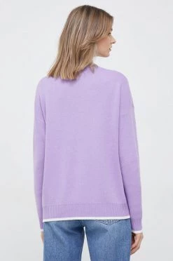 Γυναικεία Χωρίς φερμουάρ Πουλόβερ με προσθήκη μαλλιού United Colors Of Benetton X Pantone χρώμα: μοβ -United Colors of Benetton Κατάστημα unnamed file 172