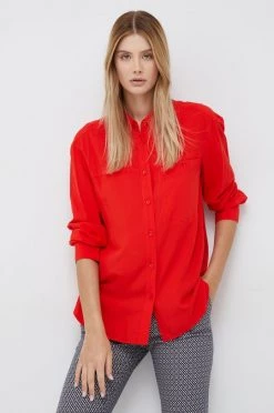 Γυναικεία Πουκάμισα Πουκάμισο United Colors Of Benetton πορτοκαλί,