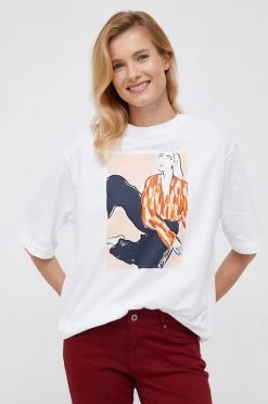 Γυναικεία Κοντομάνικο Βαμβακερό μπλουζάκι United Colors Of Benetton άσπρο -United Colors of Benetton Κατάστημα unnamed file 1795