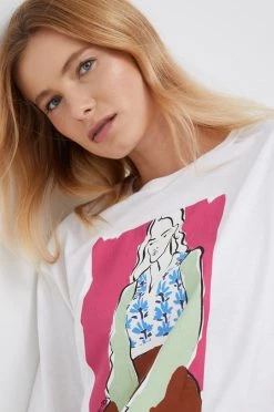 Γυναικεία Κοντομάνικο Βαμβακερό μπλουζάκι United Colors Of Benetton άσπρο -United Colors of Benetton Κατάστημα unnamed file 1800