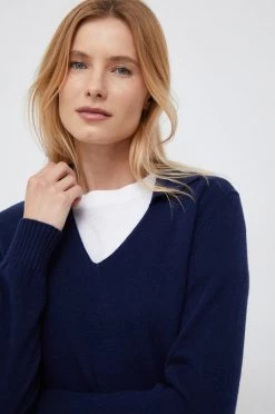 Γυναικεία Χωρίς φερμουάρ Πουλόβερ με μείγμα κασμίρ United Colors Of Benetton χρώμα: ναυτικό μπλε,