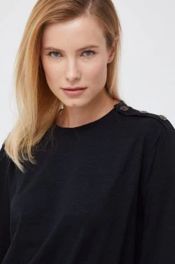 Γυναικεία Μακρυμάνικο Longsleeve United Colors Of Benetton μαύρο