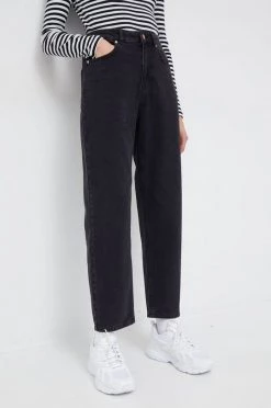 Γυναικεία Relaxed Βαμβακερό τζιν United Colors Of Benetton μαύρο