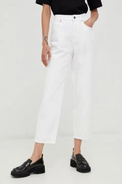 Γυναικεία Relaxed Τζιν παντελονι United Colors Of Benetton λευκό