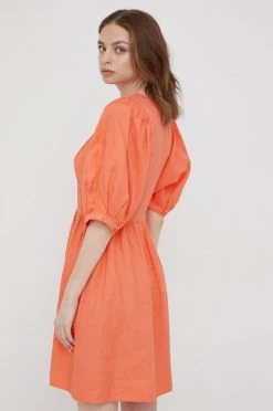 Γυναικεία Φορέματα Λινό φόρεμα United Colors Of Benetton πορτοκαλί, -United Colors of Benetton Κατάστημα unnamed file 2047