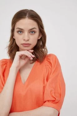 Γυναικεία Φορέματα Λινό φόρεμα United Colors Of Benetton πορτοκαλί, -United Colors of Benetton Κατάστημα unnamed file 2048