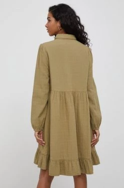 Γυναικεία Φορέματα United Colors Of Benetton - Βαμβακερό φόρεμα καφέ πράσινο -United Colors of Benetton Κατάστημα unnamed file 2087