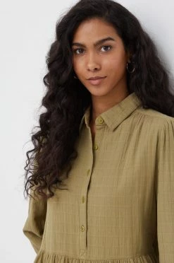 Γυναικεία Φορέματα United Colors Of Benetton - Βαμβακερό φόρεμα καφέ πράσινο -United Colors of Benetton Κατάστημα unnamed file 2088