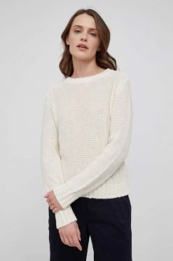 Γυναικεία Χωρίς φερμουάρ United Colors Of Benetton - Πουλόβερ με προσθήκη μαλλιού κρεμ