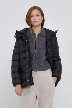 Γυναικεία Μακριά μπουφάν Μπουφάν United Colors Of Benetton χρώμα: μαύρο