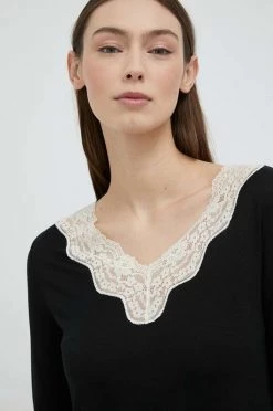 Γυναικεία Πιτζάμα Πουκάμισο μακρυμάνικο πιτζάμας United Colors Of Benetton μαύρο -United Colors of Benetton Κατάστημα unnamed file 2176