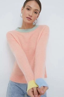 Γυναικεία Χωρίς φερμουάρ Πουλόβερ με προσθήκη μαλλιού United Colors Of Benetton χρώμα: πορτοκαλί,