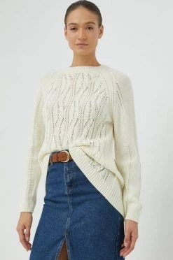 Γυναικεία Χωρίς φερμουάρ Μάλλινο πουλόβερ United Colors Of Benetton χρώμα: μπεζ,