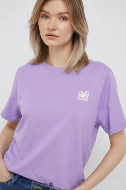 Γυναικεία Κοντομάνικο Βαμβακερό μπλουζάκι United Colors Of Benetton μοβ -United Colors of Benetton Κατάστημα unnamed file 2227