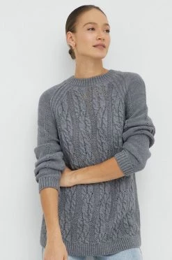 Γυναικεία Χωρίς φερμουάρ Μάλλινο πουλόβερ United Colors Of Benetton χρώμα: γκρι,