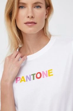 Γυναικεία Κοντομάνικο Βαμβακερό μπλουζάκι United Colors Of Benetton X Pantone άσπρο -United Colors of Benetton Κατάστημα unnamed file 2258