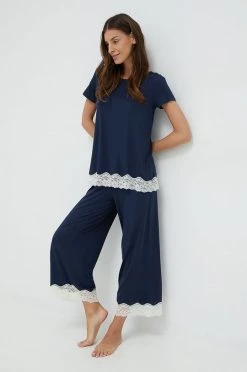 Γυναικεία Πιτζάμα Μπλουζάκι πιτζάμας United Colors Of Benetton ναυτικό μπλε -United Colors of Benetton Κατάστημα unnamed file 2276