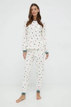 Γυναικεία Πιτζάμα Μπλούζα πιτζάμας United Colors Of Benetton χρώμα: μπεζ -United Colors of Benetton Κατάστημα unnamed file 2325