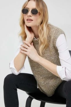 Γυναικεία Χωρίς φερμουάρ Γιλέκο από μείγμα μαλλιού United Colors Of Benetton χρώμα: γκρι, -United Colors of Benetton Κατάστημα unnamed file 2416