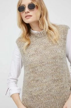 Γυναικεία Χωρίς φερμουάρ Γιλέκο από μείγμα μαλλιού United Colors Of Benetton χρώμα: γκρι, -United Colors of Benetton Κατάστημα unnamed file 2417