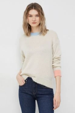 Γυναικεία Χωρίς φερμουάρ Πουλόβερ με προσθήκη μαλλιού United Colors Of Benetton χρώμα: γκρι, -United Colors of Benetton Κατάστημα unnamed file 2432