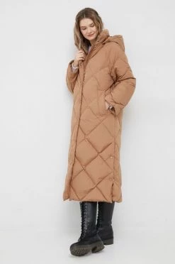 Γυναικεία Μακριά μπουφάν Μπουφάν με επένδυση από πούπουλα United Colors Of Benetton μπεζ,