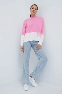 Γυναικεία Χωρίς φερμουάρ Πουλόβερ με προσθήκη μαλλιού United Colors Of Benetton X Pantone χρώμα: ροζ -United Colors of Benetton Κατάστημα unnamed file 2477