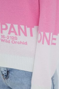 Γυναικεία Χωρίς φερμουάρ Πουλόβερ με προσθήκη μαλλιού United Colors Of Benetton X Pantone χρώμα: ροζ -United Colors of Benetton Κατάστημα unnamed file 2480