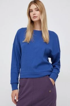 Γυναικεία Χωρίς φερμουάρ Βαμβακερή μπλούζα United Colors Of Benetton χρώμα: ναυτικό μπλε,