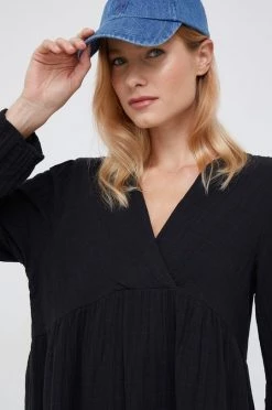 Γυναικεία Φορέματα Βαμβακερό φόρεμα United Colors Of Benetton μαύρο, -United Colors of Benetton Κατάστημα unnamed file 306