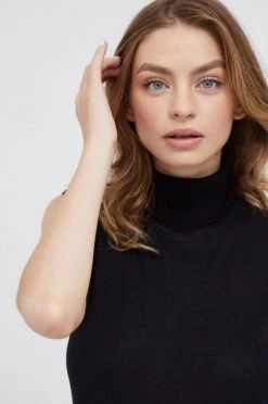 Γυναικεία Χωρίς φερμουάρ Γιλέκο από μείγμα μαλλιού United Colors Of Benetton χρώμα: μαύρο,