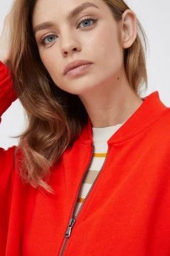 Γυναικεία Με φερμουάρ Βαμβακερή μπλούζα United Colors Of Benetton χρώμα: κόκκινο, -United Colors of Benetton Κατάστημα unnamed file 393