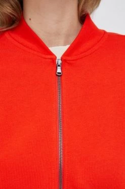 Γυναικεία Με φερμουάρ Βαμβακερή μπλούζα United Colors Of Benetton χρώμα: κόκκινο, -United Colors of Benetton Κατάστημα unnamed file 394